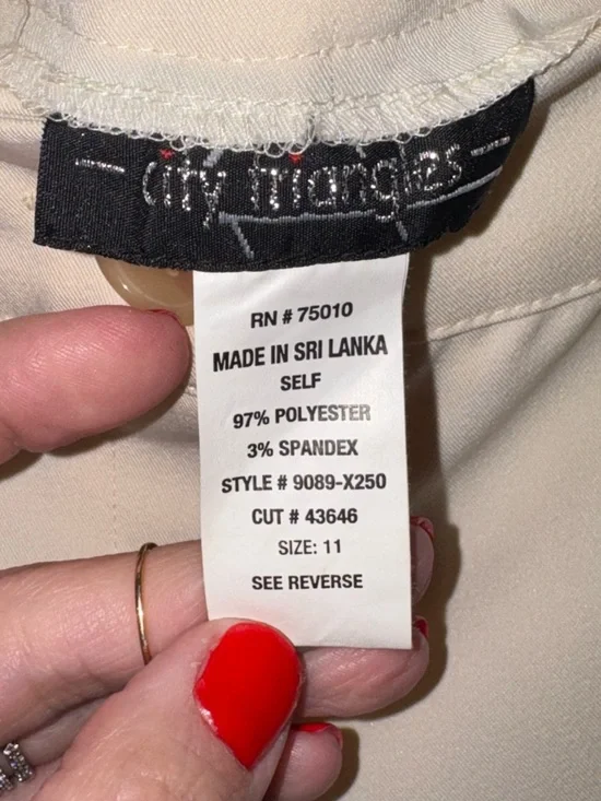 💥SALE💥Vintage City Triangles Ivory Blazer & Pant Suit Set NWT | Size 11 - Picture 11 of 16